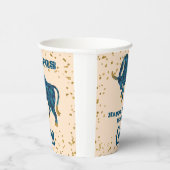 Cute Taurus First Birthday & Gold Confetti Papieren Bekers (Rechts)