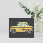 Cute Taxi Cab Briefkaart (Staand voorkant)