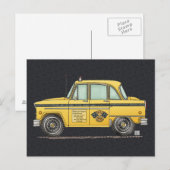 Cute Taxi Cab Briefkaart (Voorkant / Achterkant)