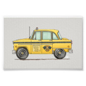 Cute Taxi Cab Foto Afdruk (Voorkant)