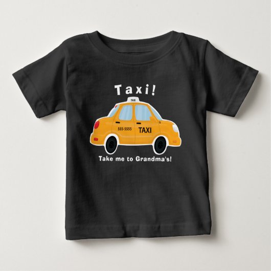 Cute Taxi Cab T-Shirt - Baby - Toddler - Kinder (Voorkant)