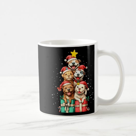 Cute Tbull Le Ttie Christmas Tree Xmas Hat  Koffiemok (Rechts)