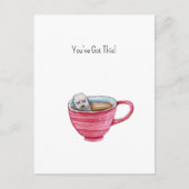 Cute Tea Bag Illustration Cup Of Tea Support Card Briefkaart (Voorkant)