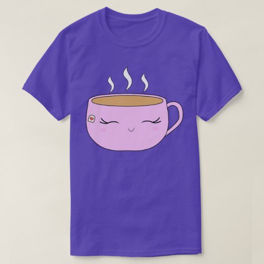 Cute Tea Cup Roze T-shirt (Design voorkant)