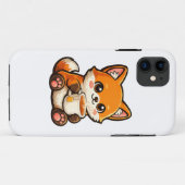Cute Tea Fox Illustration – Cozy Fox Drinking Tea Case-Mate iPhone Case (Achterkant (horizontaal))