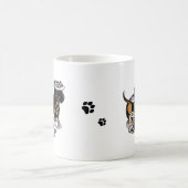 Cute Tea Party Dachshund (zwart & tan) Funny Dog Koffiemok (Center)