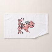 Cute Tea-Rex Pink Dinosaur – Sip Happens! Handdoek (Handdoek)