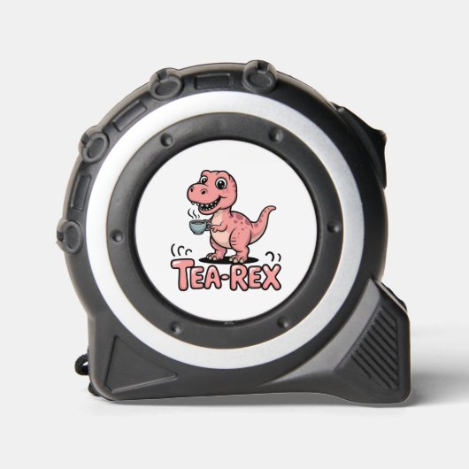 Cute Tea-Rex Pink Dinosaur – Sip Happens! Rolmaat (Voorkant)