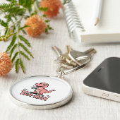 Cute Tea-Rex Pink Dinosaur – Sip Happens! Sleutelhanger (Zijkant)