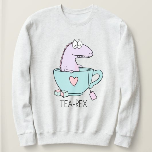 Cute Tea-Rex Sweatshirt (Design voorkant)