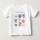 Cute Tea Time Personalized Baby T-Shirt (Voorkant)