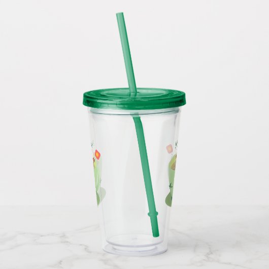 Cute teabag cup cartoon humor acryl drinkbeker (Links)