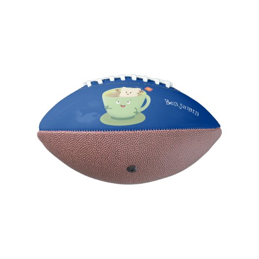 Cute teabag cup cartoon humor american football (Gedraaid 270)