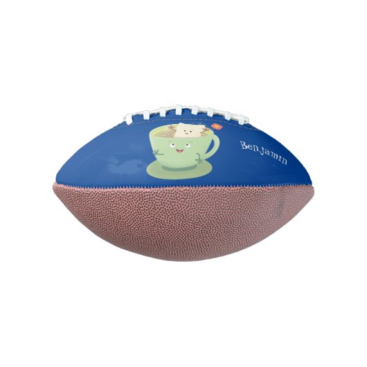 Cute teabag cup cartoon humor american football (Gedraaid 90)