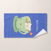 Cute teabag cup cartoon humor bad handdoek (Handdoek)
