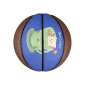 Cute teabag cup cartoon humor basketbal (Verticaal)