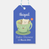 Cute teabag cup cartoon humor cadeaulabel (Achterkant)