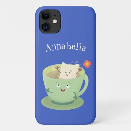 Cute teabag cup cartoon humor Case-Mate iPhone case (Achterkant)