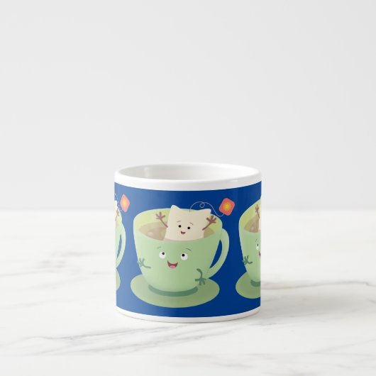 Cute teabag cup cartoon humor espresso kop (Voorkant)
