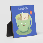 Cute teabag cup cartoon humor fotoplaat (Voorkant)