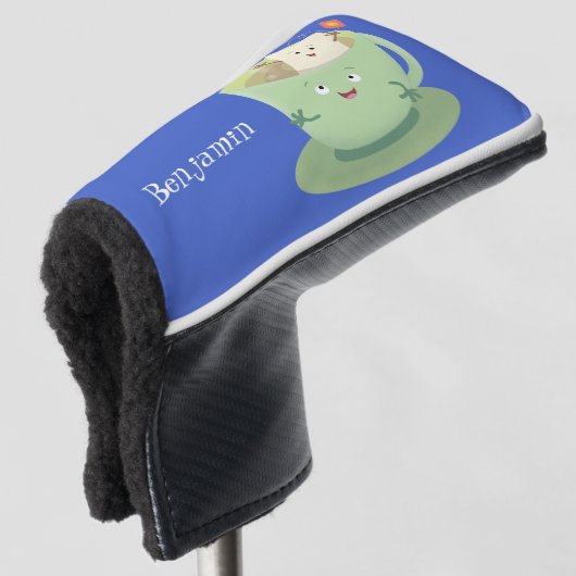 Cute teabag cup cartoon humor golfheadcover (3/4 voorkant)