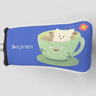 Cute teabag cup cartoon humor golfheadcover