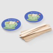 Cute teabag cup cartoon humor handwaaier (Niet-gemonteerd)