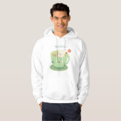 Cute teabag cup cartoon humor hoodie (Voorkant volledig)