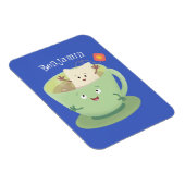 Cute teabag cup cartoon humor magneet (Rechterzijde)