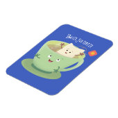 Cute teabag cup cartoon humor magneet (Linkerzijde)
