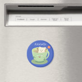 Cute teabag cup cartoon humor magneet (Insitu (Vaatwasser))