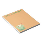 Cute teabag cup cartoon humor notitieblok (Schuin)