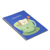 Cute teabag cup cartoon humor notitieboek (Rechterzijde)