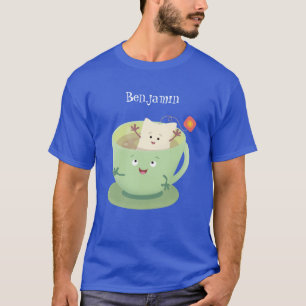 Cute teabag cup cartoon humor t-shirt