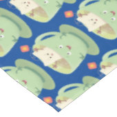 Cute teabag cup cartoon humor tafelkleed (Gekanteld)