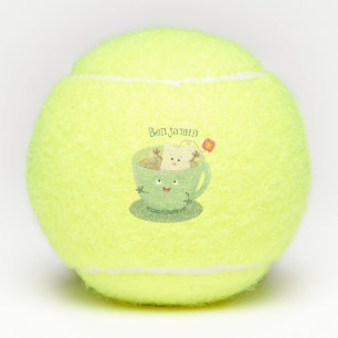 Cute teabag cup cartoon humor tennisballen