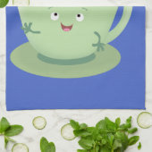 Cute teabag cup cartoon humor theedoek (Gevouwen)