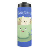 Cute teabag cup cartoon humor thermosbeker (Voorkant)