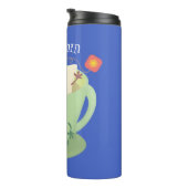 Cute teabag cup cartoon humor thermosbeker (Geroteerd rechts)