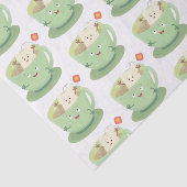 Cute teabag cup cartoon humor tissuepapier (Detail)
