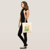 Cute teabag cup cartoon humor tote bag (Voorkant (model))