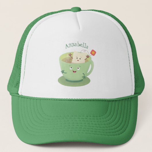 Cute teabag cup cartoon humor trucker pet (Voorkant)
