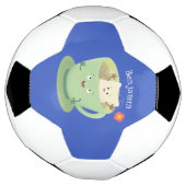 Cute teabag cup cartoon humor voetbal (Gedraaid)