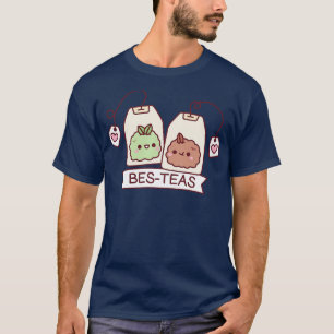 Cute Teabags Tea Leaves Bes Besties T-shirt