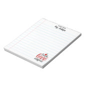 Cute Teach Love Inspire Teacher Appreciation Notitieblok (Linkerzijde)