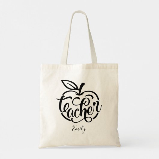 Cute Teach Love Inspire Teacher Gift Canvas tas (Achterkant)
