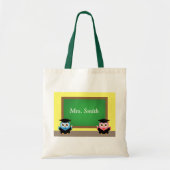Cute Teacher Afstuderen Owls Personalized Tote Bag (Voorkant)