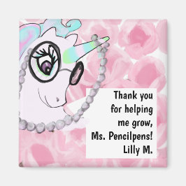 Cute Teacher Appreciance Unicorn Bedankt Magnet