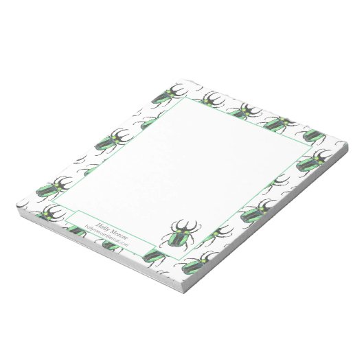 Cute Teacher Appreciation Beetle Notitieblok (Linkerzijde)