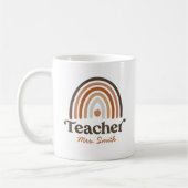 Cute Teacher Appreciation Boho Modern Rainbow Koffiemok (Links)